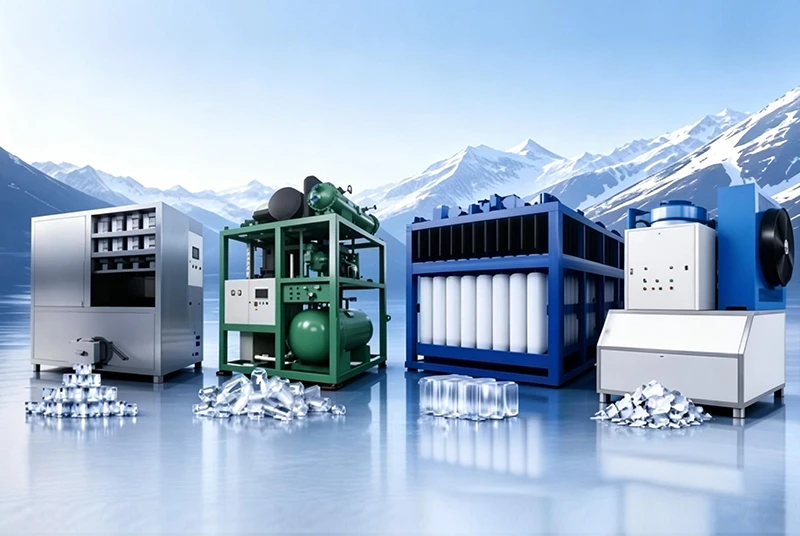 Tipos de hielo de m&aacute;quinas de hielo industriales, mecanismos de formaci&oacute;n y escenarios de aplicaci&oacute;n