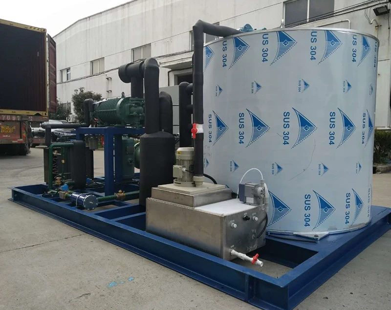 Sistema de m&aacute;quina de hielo en escamas industrial de alta resistencia de 15 toneladas