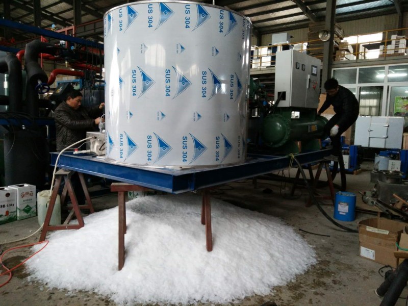 Sistema de máquina de hielo en escamas industrial de servicio pesado de 15 toneladas