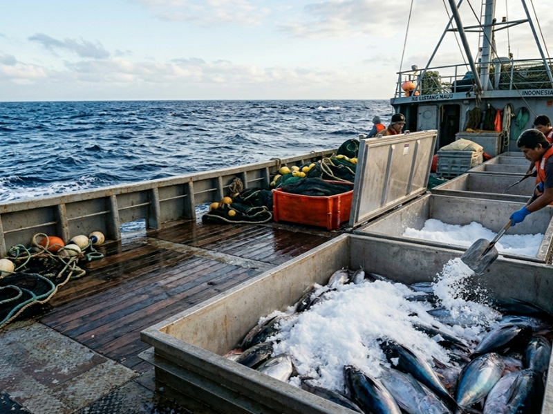 Pesca en alta mar y procesamiento de mariscos